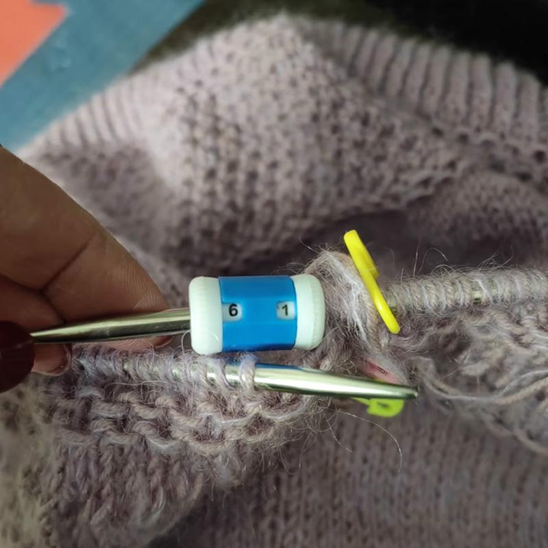 2/4pcs Knit Knitting Needles Row Counter Lines Number Calculator DIY Plastic  Knitting Tool Accessories Craft Clothing Supplies