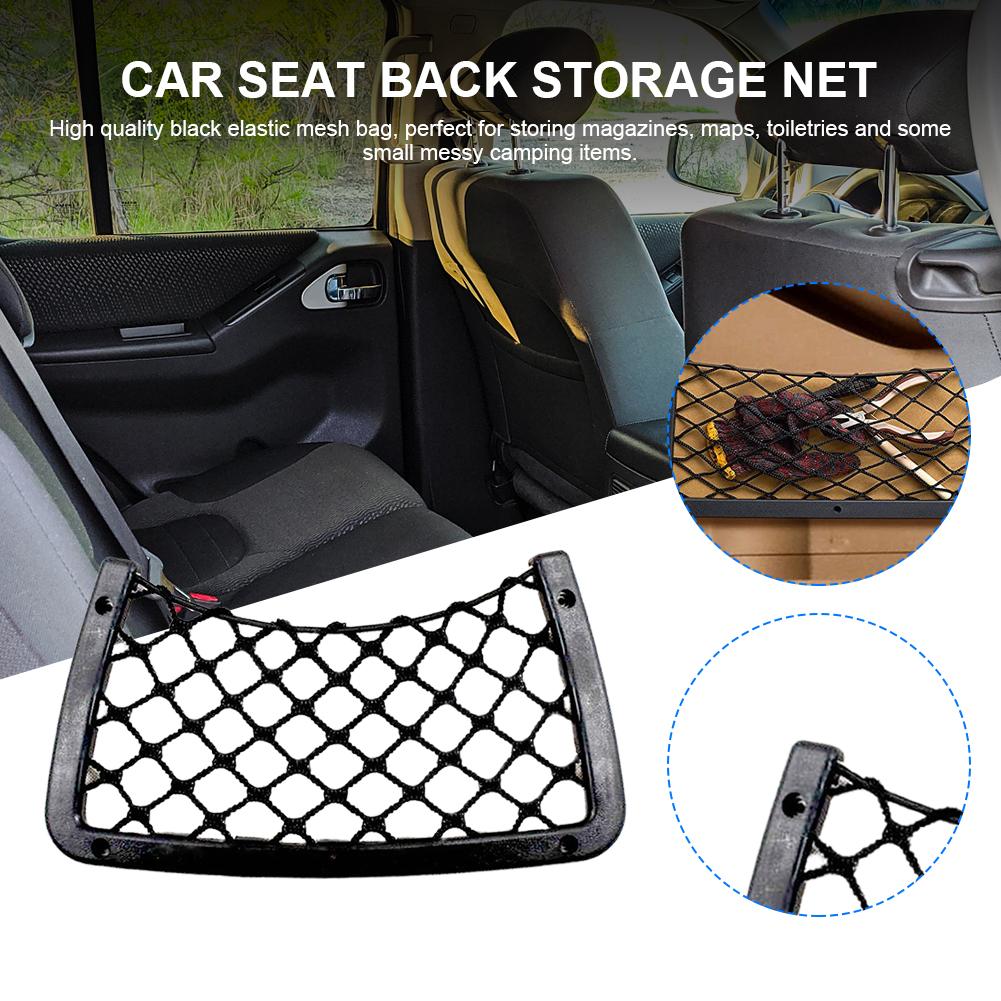 Car Seat Back Storage Net Elastic Cargo Mesh Nets Cargo Storage Shelf Large Mesh Bag for Caravan Motorhome Boat Camping Vehicle