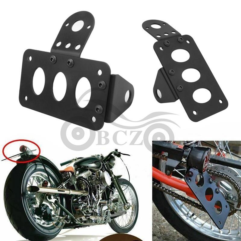 Harley Cruiser Retro Rear License Plate Holder Black