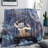 1PC Demon Slayer Print Flannel Blanket, High quality All Seasons, Home Decor, Warmth and Comfort, Perfect for Christmas Gifts