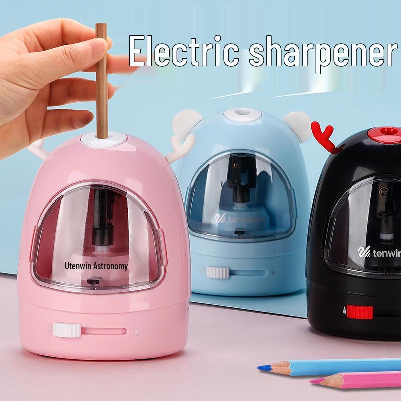 Astronomical Automatic Electric Pencil Sharpener with Refill Blade for Children and Students