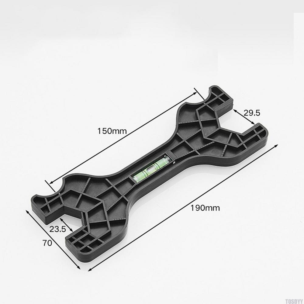 Dual Headed Wrench with Level Multifunctional Manual Tap Spanner Plumbing Tool for Household Faucet Pipe Toilet Repair