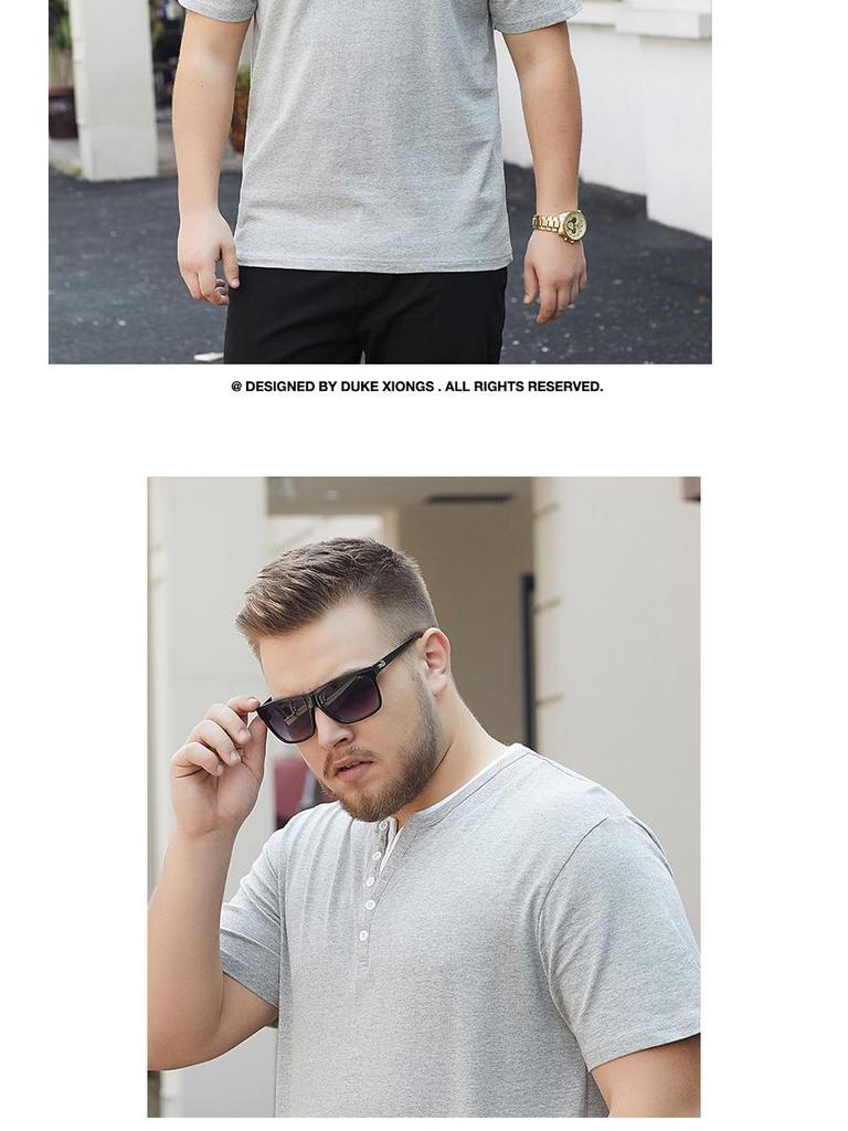 Men's 8XL Trendy V-Neck Short-Sleeve T-Shirt, Korean Style