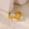 Stainless Steel Sun Pattern Evil Eye Rings Women Anti Fading Gold Color Ring Wedding Vacation Jewelry Party Accessories Gifts