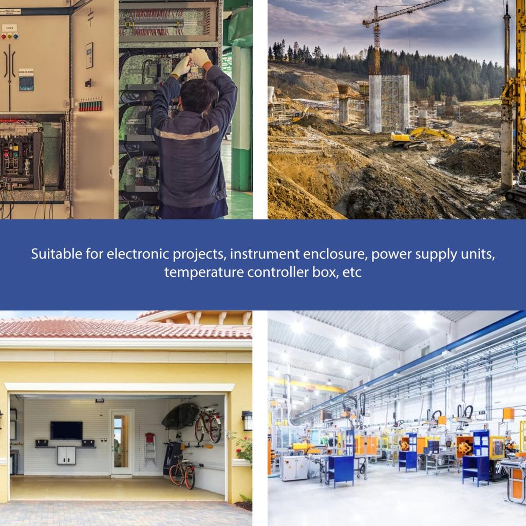 iplusmile Waterproof Junction Box, Power Distribution Box, Outdoor Wiring Box, Waterproof ABS Black, 15.2x9x5.5cm