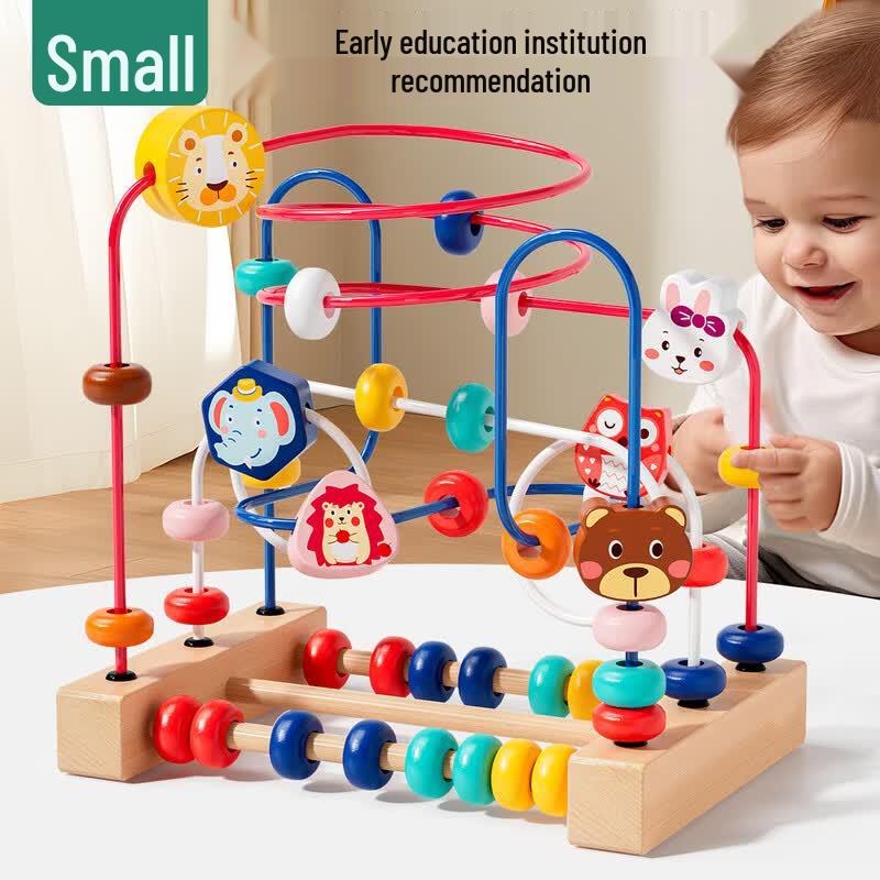 Montessori Wooden Bead Maze Toy