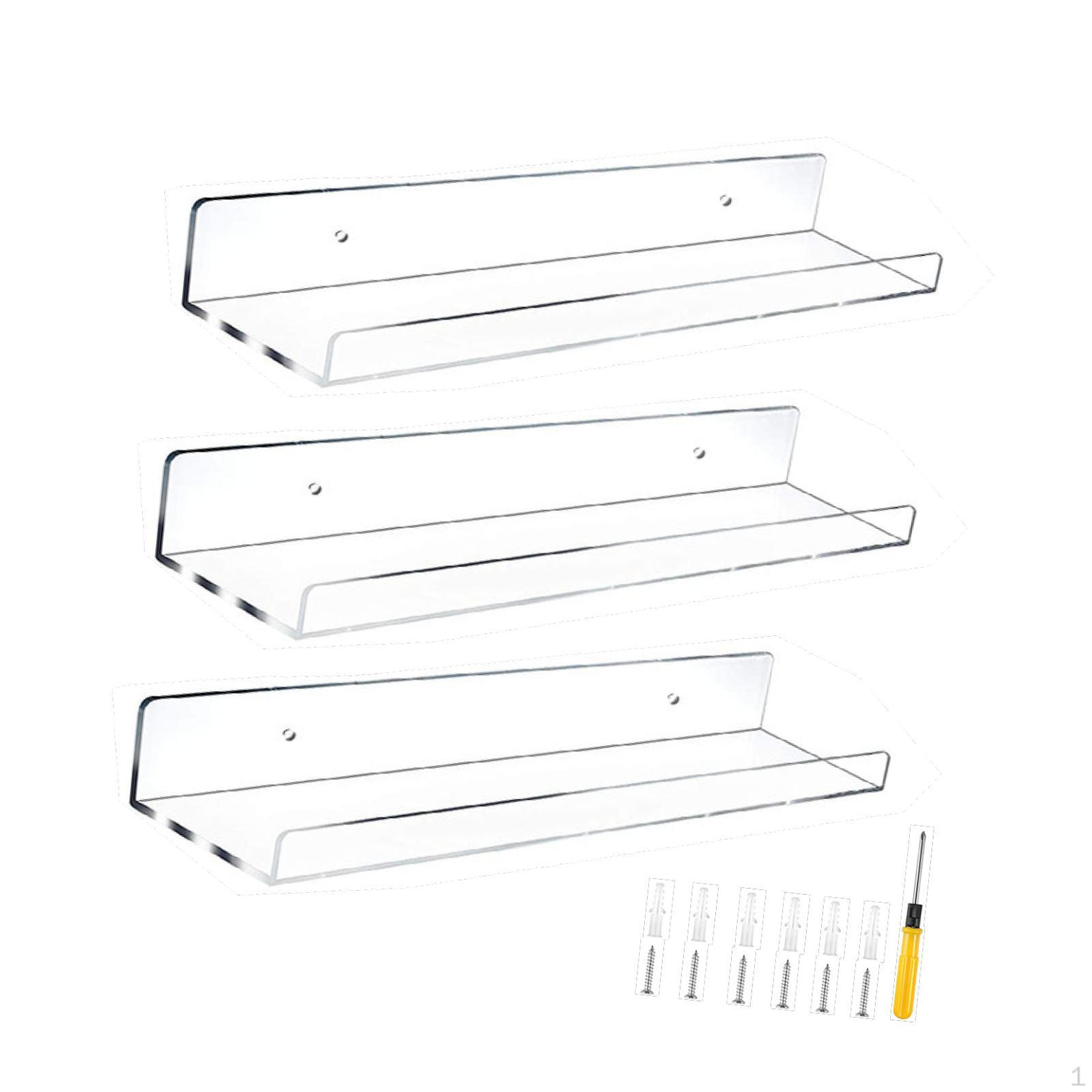 

Bathroom Organizer Shelf Display Stand Accessories Shower Caddies Wall Mounted for Clear 3Pcs