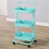 Rolling Cart With 4 Wheels Large Capacity Strong Load-Bearing Rolling Storage Cart With Handle Multifunctional Storage Shelves