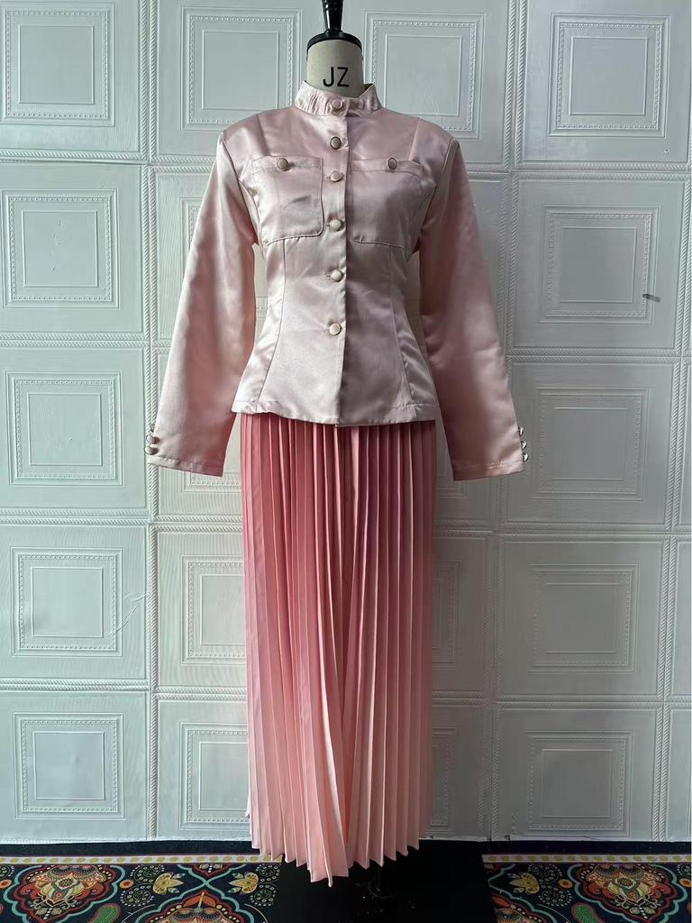 Elegant European & American High-Waist Skirt and Blazer Set - Autumn 2025