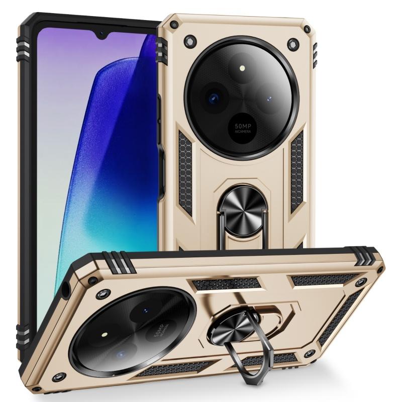 Pro Xiaomi Redmi 14C 4G Pouzdro Luxusní Brnění Magnetický Kovový Kroužek Pouzdro na Telefon pro Redmy 14C 14 C Redmi14C Stojan Držák Zadní Kryt