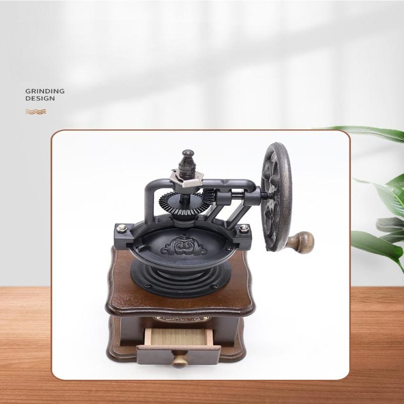 1 Peça Moedor de Café Manual Retrô Rocker Doméstico Moedor de Grãos Pequena Máquina de Café Manual Moagem Integrada