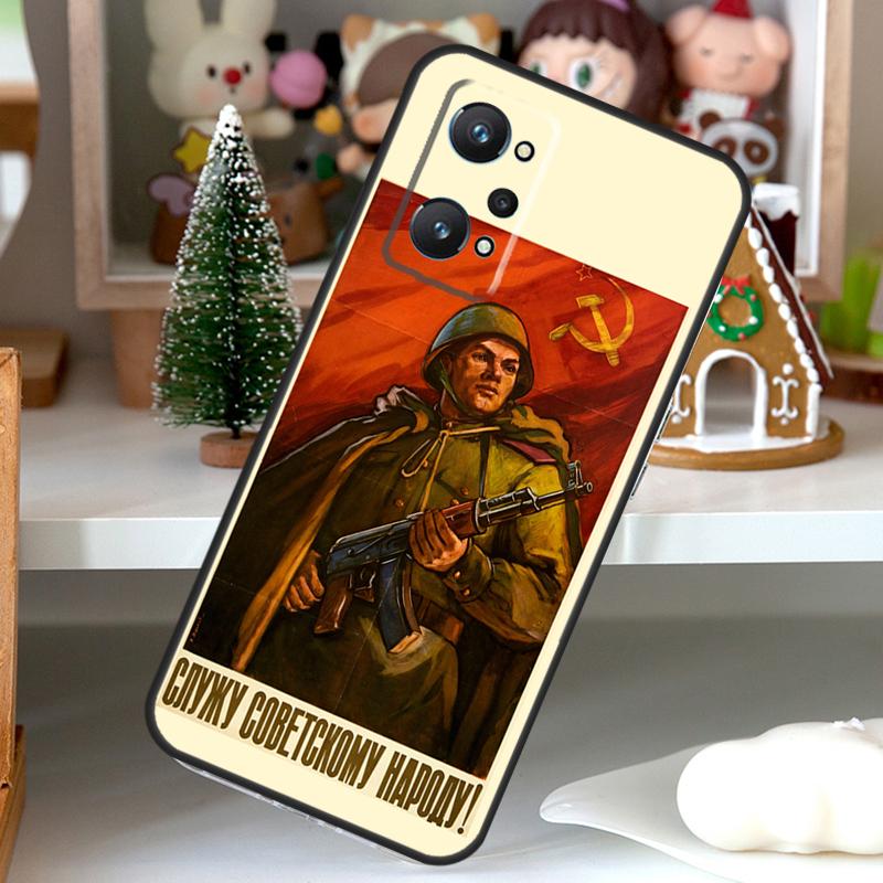 Vintage Stalin USSR CCCP For OPPO Realme C55 C35 C33 C31 C30 C25 C21Y C11 GT Neo 5 3T 2T Realme 10 9 11 Pro Plus Case