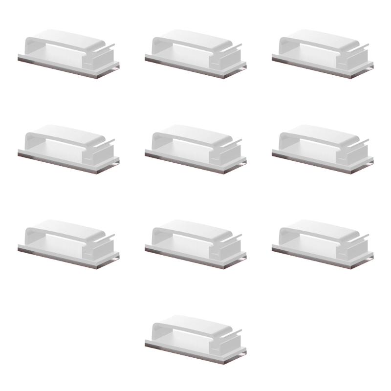 

10Pcs Adhesive Cable Management Clip Cable Holder Wire Clip Cord Holder for TV PC Ethernet Cable Under Desk Home