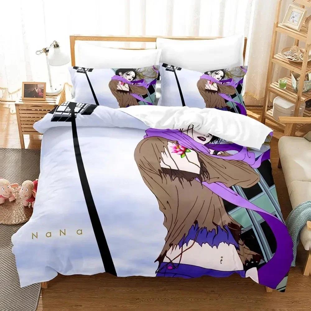 

Anime NANA Black Stones Bedding Set Duvet Cover Bed Set Quilt Cover Pillowcase Comforter king Queen Size Boys Adult Bedding Set Tool 70x133cm 2pcs