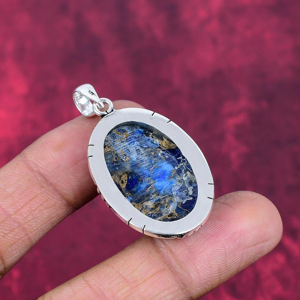 Kupfer Sodalith Schmuck, 925 Massiv Sterlingsilber Anhänger Handgefertigter Edelsteinschmuck, Geschenke für Ehefrau Brandneuer Anhänger