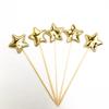 Large Glittery Leather Birthday Cake Topper Set: Heart, Star, Five-Pointed Star, and Crown