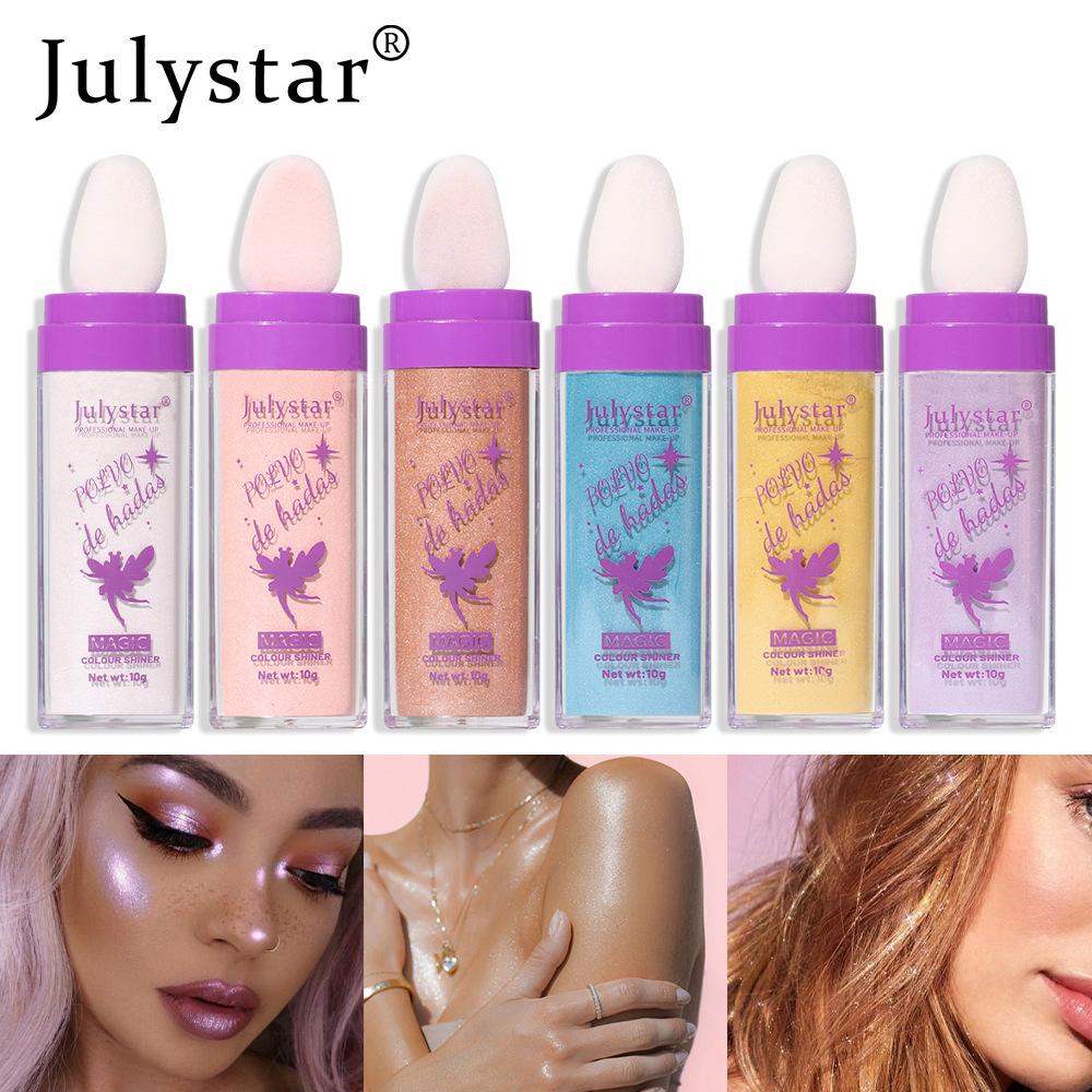 Make-up Fee Pat Puder Set Gesicht Dreidimensionales Contouring Glitzer Körperaufhellung Perlmuttfarbenes Highlight-Puder Set