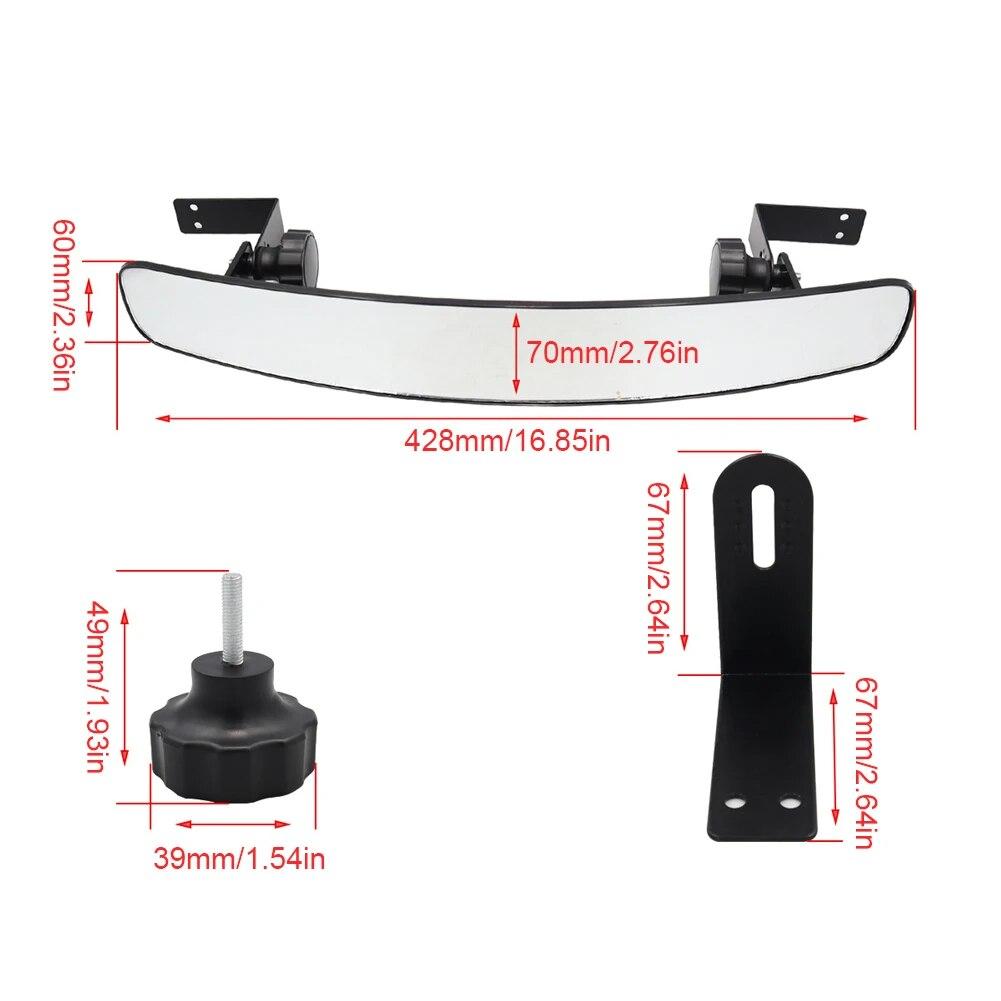Rear View Mirror Flexible Adjustment Back-up Mirror Folding Reversing Mirror for Golf Carts Club Car for Yamaha EZGO Zone Carts