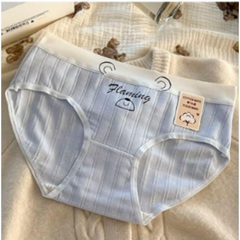 Antibacterial Breathable and Traceless Panties Cartoon Waist Bag Buttocks Student Triangle Women’s Panties