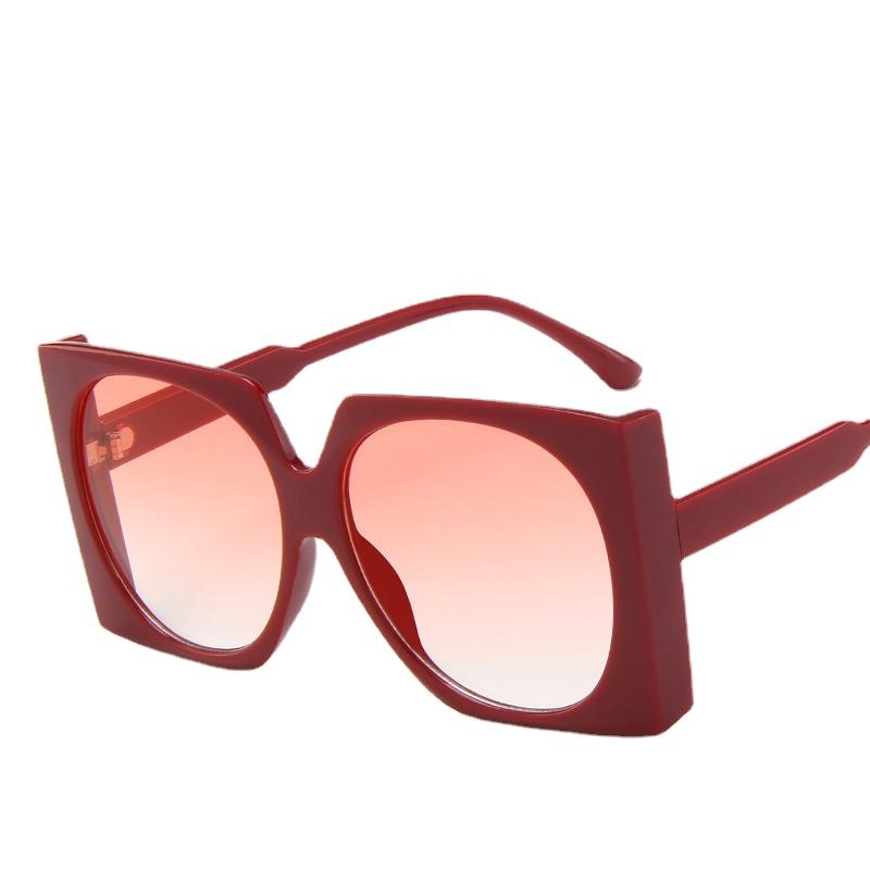 Stylish Large Frame Sunglasses New Style Thick Edge Square Lens Sunglasses