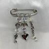Bag Charm Sweet Brooch Clip Y2k Gothic Beaded Brooch Aesthetic Beaded Bag Pins  Bag Accessories