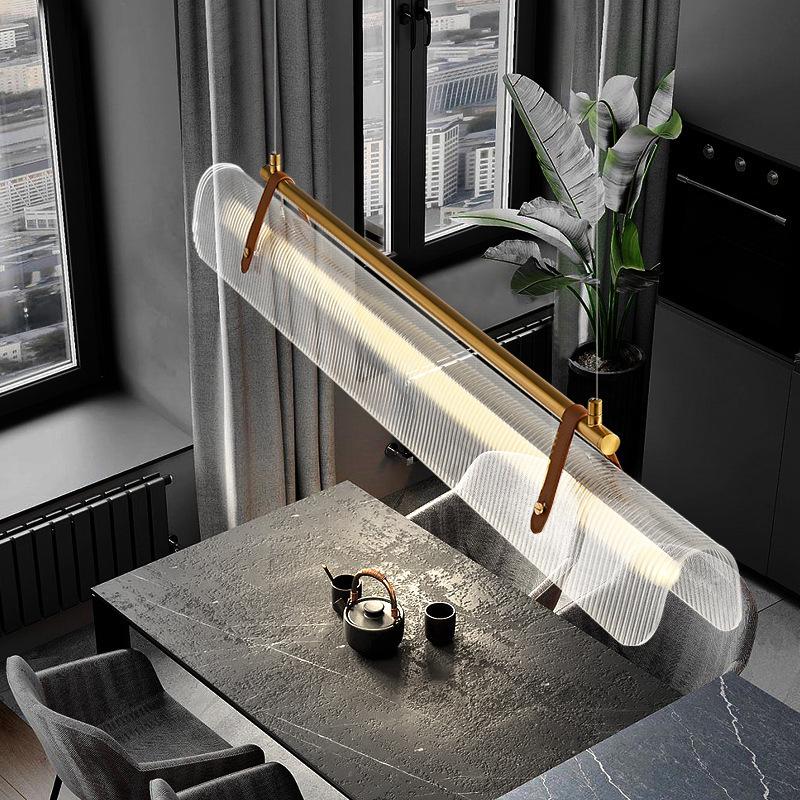 Modern Italian Minimalist Linear Pendant Light for Restaurant or Office