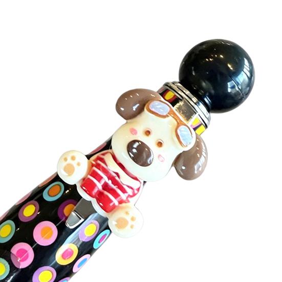 Cartoon Retractable Ballpoint Pen for Students Cute Dog Gel Pen