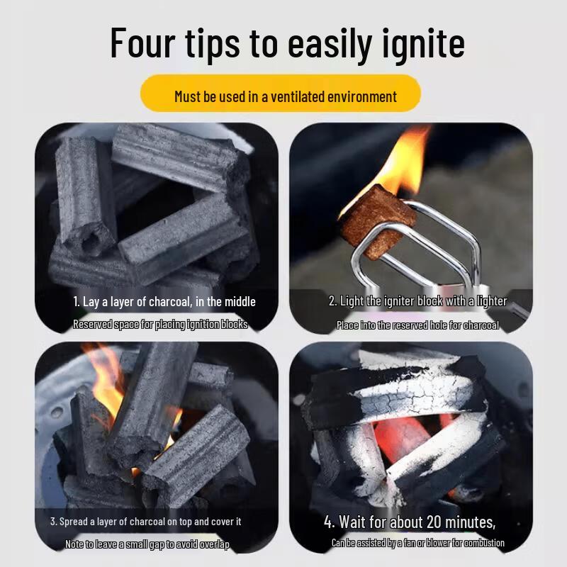 Rauchlose Obstholz-Grillkohle