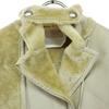 Unused THURIUM Made In Japan Long Sleeve Fake Mouton Jacket Beige Women Used