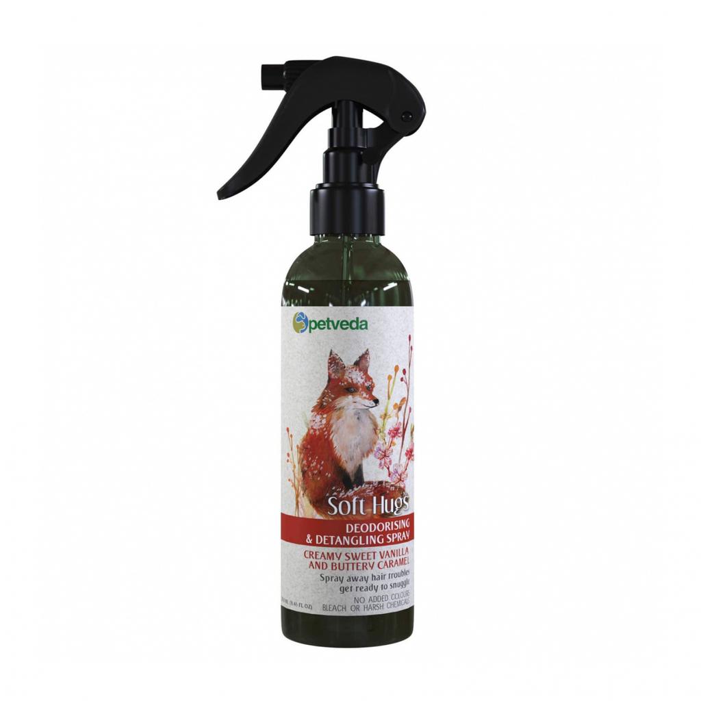 Spray dla kotów i psów: eliminacja zapachu (250 ml), Spray dezodoryzujący i ułatwiający rozczesywanie Petveda