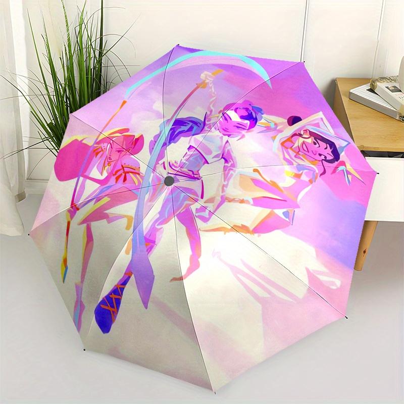 

KPop Demon X Automatic opening and closing folding umbrella with 8-rib frame and compact travel design, perfect for all occasions | Stylish