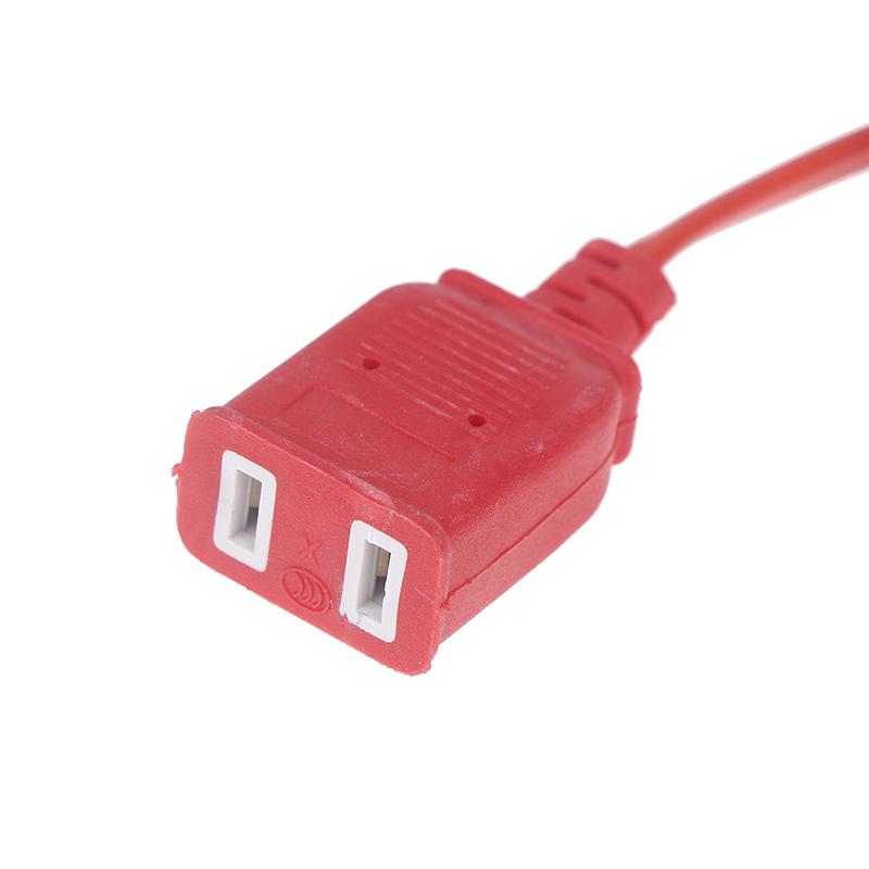 Ac Power Cord White Black Red Line With On/Off Switch Button Cables Wire Two-Pin Plug Cable Extension Cords Adapter