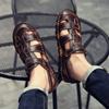 2024 Classic Men's Summer Sandals Comfortable Outdoor Breathable Casual Shoes  Beach Shoes Flat Business Genuine Leather Sandals
