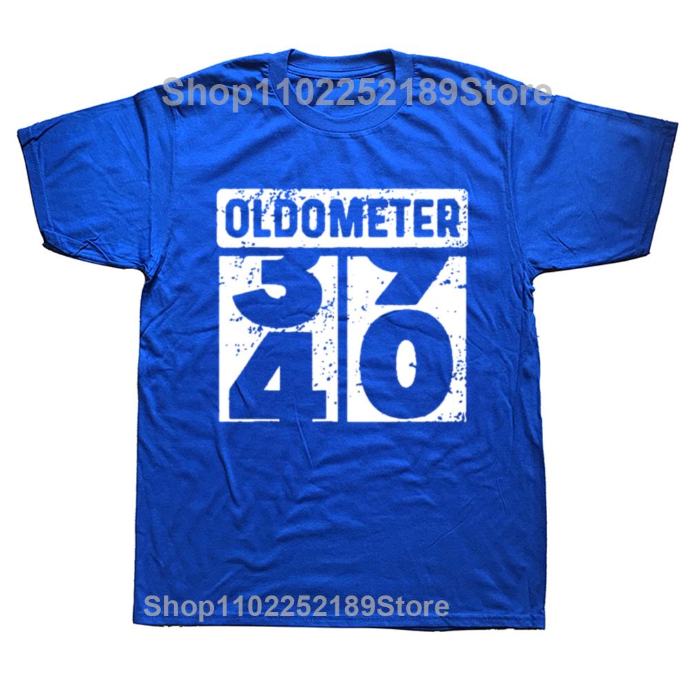 Fashion Oldometer Odo Meter Funny 40th Birthday Gift 40 Yrs Old Joke Unisex Cotton TShirt Vintage Oneck Shortsleeve T Shirt