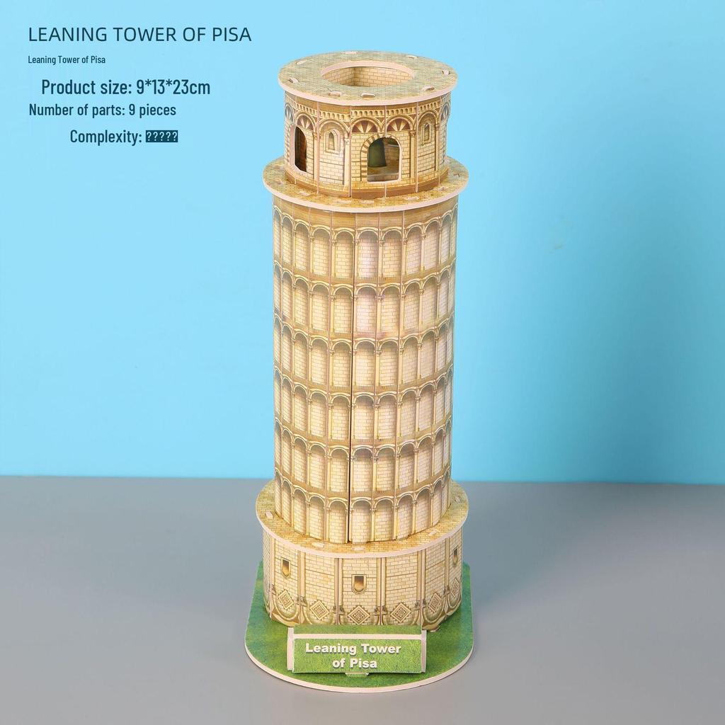 3D Puzzle of World Famous Buildings: Educational DIY Paper Assembly Toy for Kids