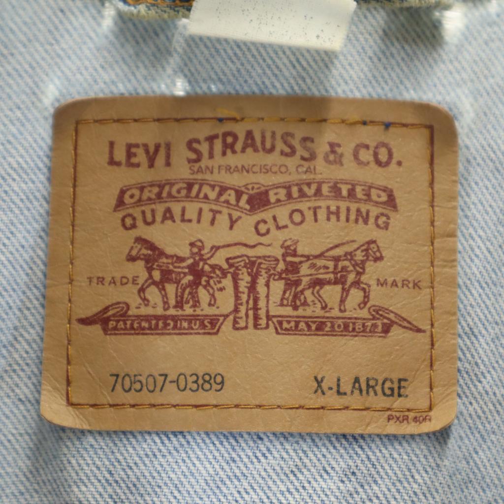 Levi's 90s 70507-0389 Old Denim Jacket XL Wash blue Denim jacket trucker Men's Used