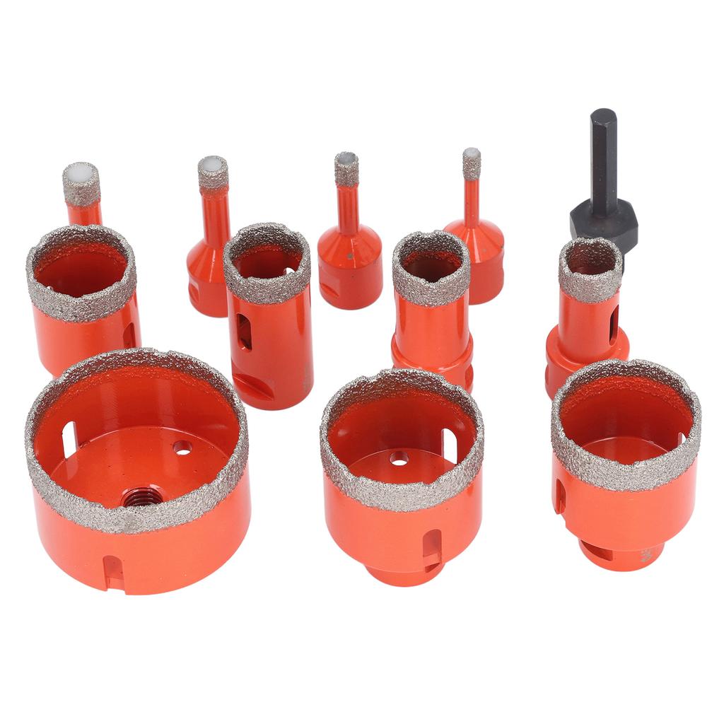 Hole Saw Kit 68 50 45 35 28 25 20 12 10 8 6mm M14 Diamond Hole Opener with Hex Shank for Ceramic Til