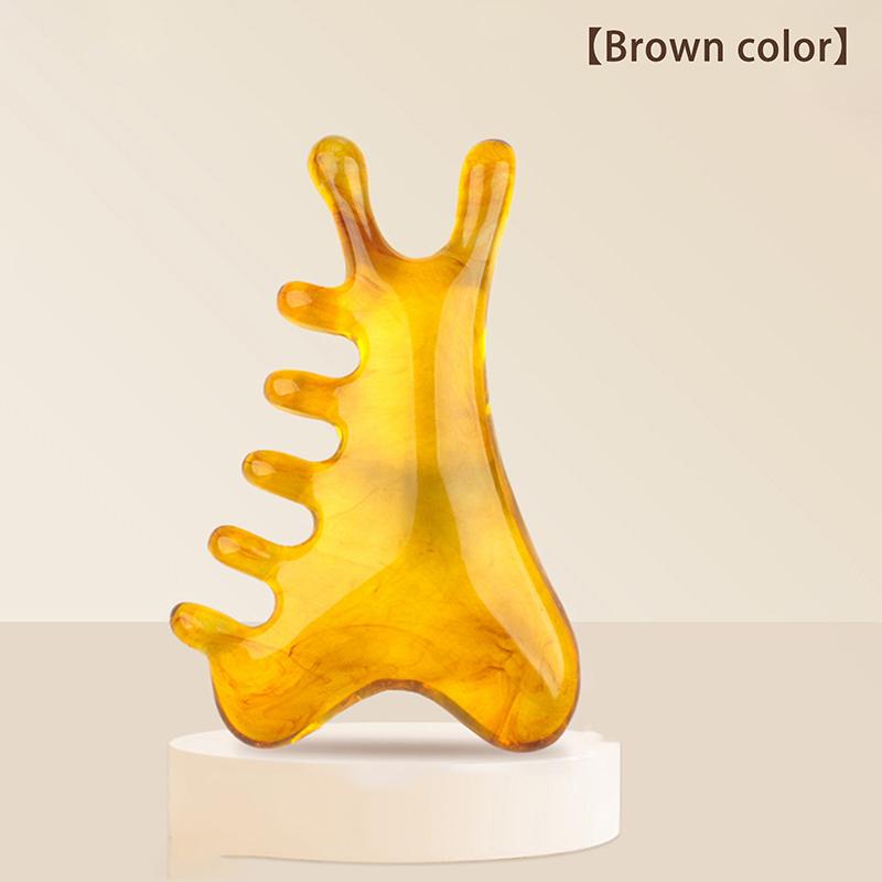 1Pcs Large Dolphin Resin Body Meridian Massage Comb Five Wide Tooth Comb Anti-Static Smooth Hair Comb