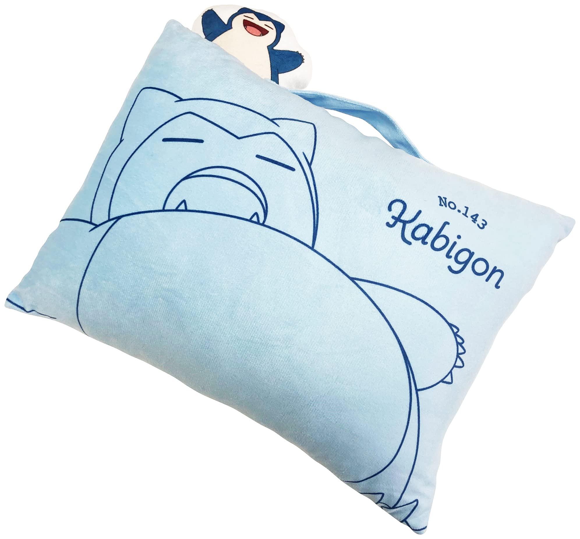

MORIPiLO Подушка для тела Morishita Pokemon Snorlax 28x39 см с ручкой, мягкая игрушка, подушка, товары с изображением персонажей Pokemon, синяя 4621151