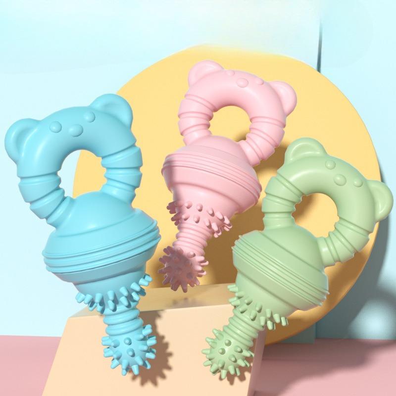 Pachet Nou Jucărie pentru Animale de Companie Jucărie pentru Câini în Formă de Pachet, Set Durabil Minge pentru Dentitie și Băț pentru Dentitie