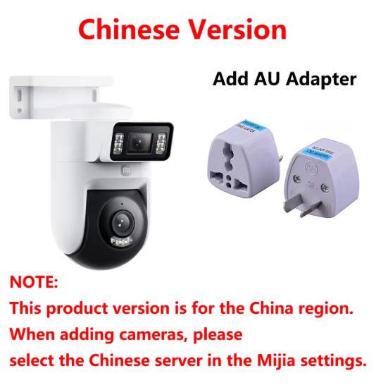 New Xiaomi Outdoor Camera 4 Dual Lens 5MP 3K HD Dual View Monitoring Panoramic Closeup Tracking IP66 Weatherproof AntiTheft CN