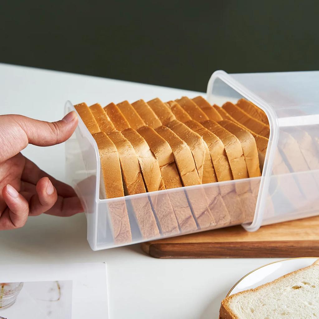 Brotlaibbehälter, durchsichtiger, luftdichter Brotkasten mit Deckel, Sandwich-Brothalter für selbstgemachtes Brot, hoher Brotsparer für die Küche