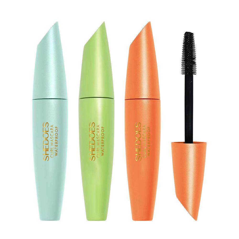 Tri-color Mascara Waterproof Volumizing Slim Long Lasting Quick Drying Mascara Without Halo