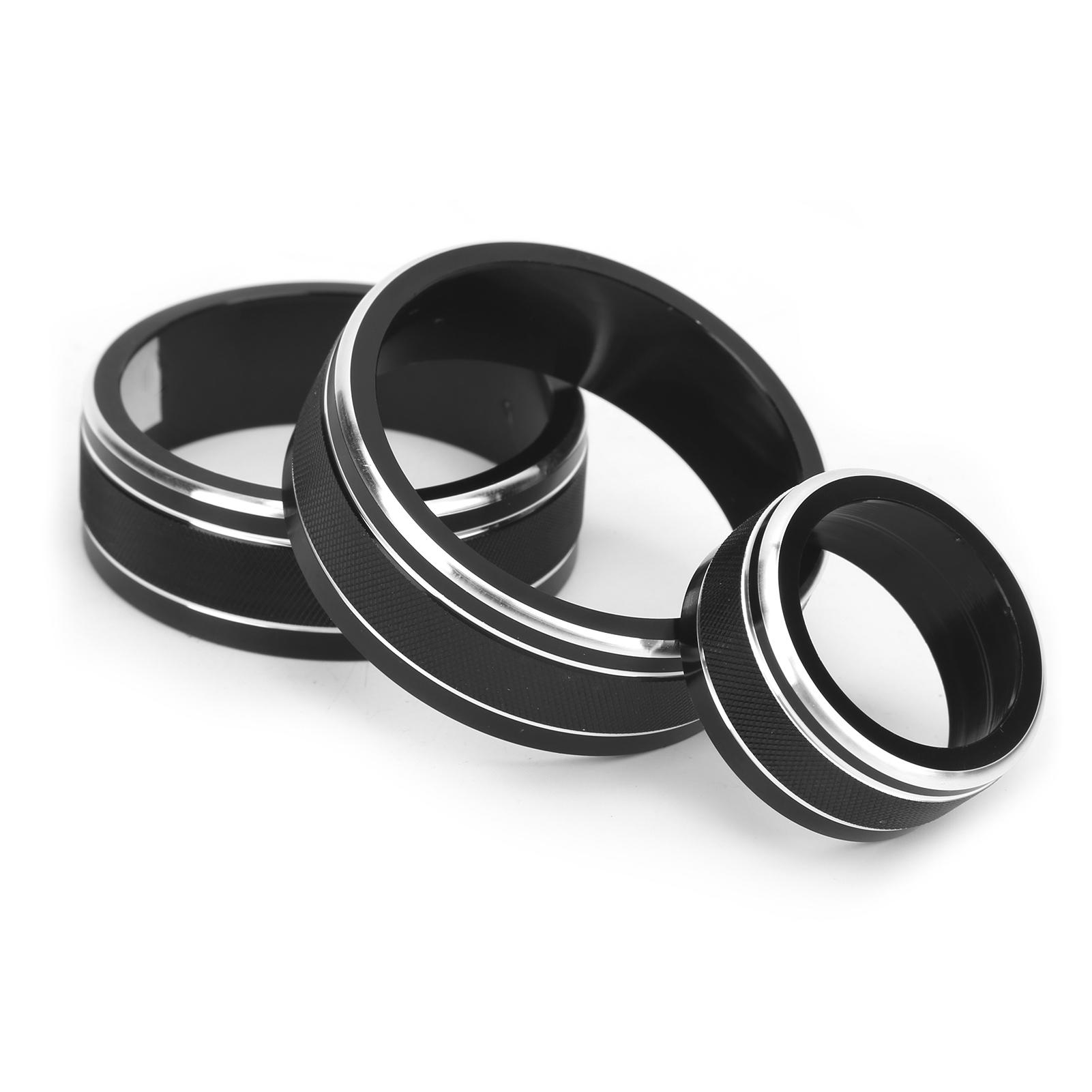 

3pcs Car Air Conditioning Interior Climate Controller Knob Cover Black for Honda Fit 2021