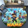 Custom Name,Roblox pattern round rug,Carpet Rug for Living Room Bedroom Playroom ,Non-slip Floor Mat,Holiday Gifts and Birthday Gifts.