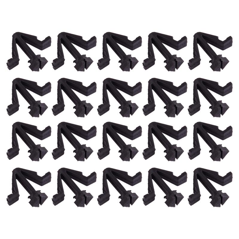 20pcs Car Radiator Front Grille Trim Clip Retainer Plastic Fit for Nissan Black