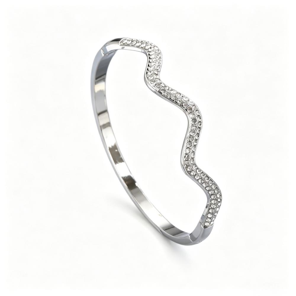 Alloy Bracelets Woman Bangle Zircon for Woman Golden Love Crystal Wedding Feminina Luxury Jewellery Gifts