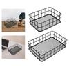 Wire Basket Decorative Rectangular Sturdy Farmhouse Style Kitchen Organizer for Kitchen Bathroom Laundry Room Cabinets Closets