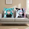 Anime P-PSYCHO C-CUTIESS Cushion Cover Multi-Scene Pillow Cover for Home & Car - Reversible, Soft & Durable for Daily Use