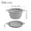 Thickening Foldable Drain Basket Silica Gel High Temperature Resistance Kitchen Fruits Vegetable Basket Food Grade Multi Purpose